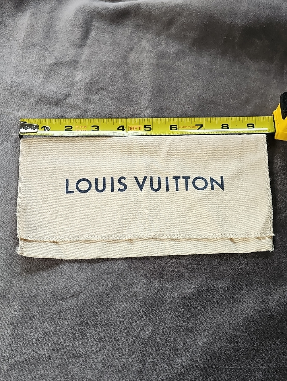 Louis Vuitton Beige Canvas Logo Pouch